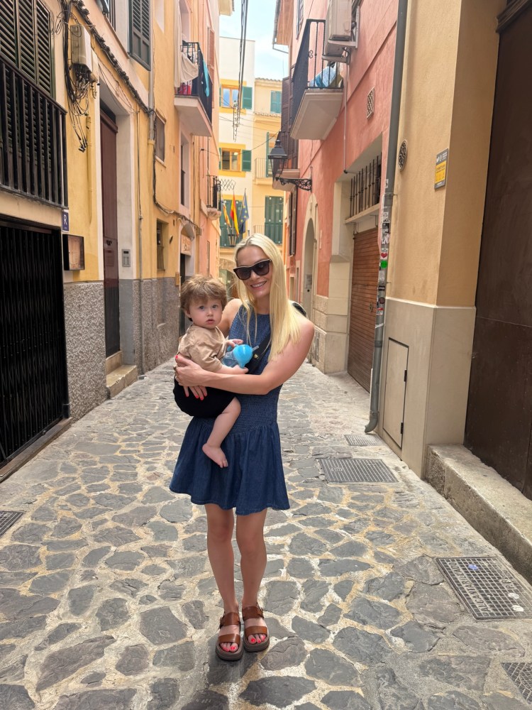 mum and baby in palma Mallorca 