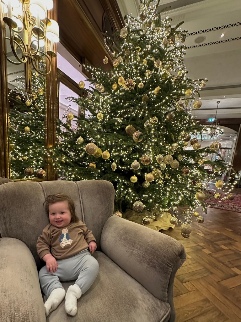 Baby at the Christmas markets in Heidelberg 