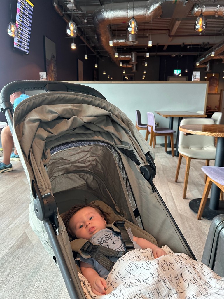Baby in the airport lounge 